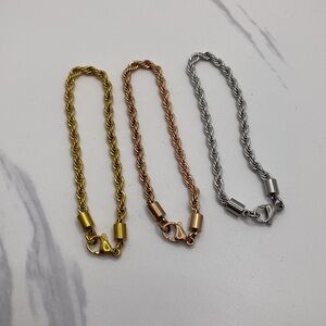 Stainless steel rope chain bracelet
